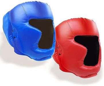 2 Pack Boxing Headgear Boxing Gear Equipment Taekwondo Sparring Gear MMA Gear Muay Thai Boxing Safety Helmet Boxing Protective Gear for Men Women Beginner(Blue and Red)