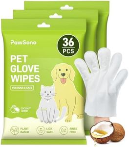 36PCS Hypoallergenic Pet Glove Wipes for Dogs & Cats - Quick Clean & Deodorizing Between Baths & Travel | Dog Washing Wipes for Fur, Butt, Paws, Eyes & Ears |Cat Cleaning Gloves for Grooming & Bathing