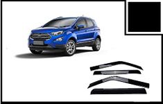 Empica Plastic Car Window Door Visor Rain Guard Side Wind Deflector Compatible with Ford Ecosport Facelift (Set of 4)