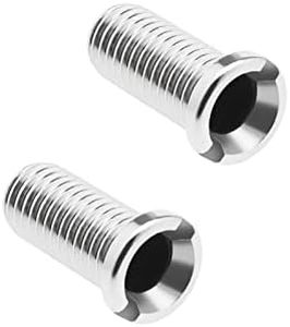 EMSea 2pcs Kitchen Sink Strainer Screw Thicken 304 Stainless Steel Strainer Waste Threaded Screw Connector M1225mm Sink Bolt Screw for Wash Basin Strainer Plug