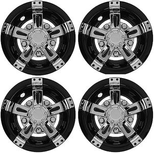 Golf Cart Wheel Covers Hub Caps for E‑Z‑GO, for Club Car, 4Pcs 8 Inch Golf Cart Hubcaps Replacement, Lightweight Golf Cart Accessories