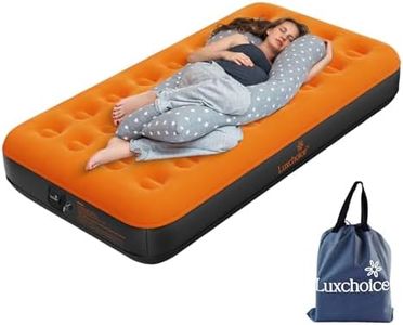 Luxchoice Air Mattress with Built-in USB Rechargeable Pump Camping Inflatable Mattress Portable Blow up Mattress Air Bed Guest Bed for Home Outdoors Hiking Travel