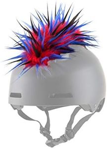 ParaWild Iguana Helmet Accessories w/Sticky Hook & Loop Fastener Adhesive (Helmet not Included), Fun HELMET MOHAWK/Cover for Snowboarding, Skiing, Biking, Cycling, Skating for Kids and Adults