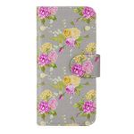 32nd Floral Series - Design PU Leather Book Wallet Case Cover for Apple iPhone 5, 5S, Designer Flower Pattern Wallet Style Flip Case With Card Slots - Vintage Rose Fossil