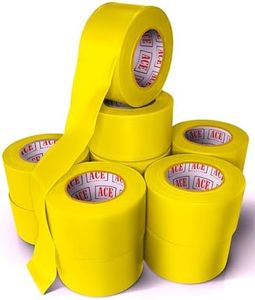 ACE Supply Yellow Flagging Tape 144 Pack - Non-Adhesive Survey Tape - 1.5 Inch Width, 150 Ft Length, 2 Mil - Tree Marking Ribbon, Surveyors Ribbon