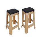 PETALS Mega Plush Stool | Combo of Plastic Stool for Home & Garden | Durable Multipurpose Stools (Chocolate Brown) (Set of 2)