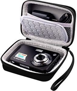 Carrying & Protective Case for Digital Camera, AbergBest 21 Mega Pixels 2.7" LCD Rechargeable HD/ Kodak Pixpro/ Canon PowerShot ELPH 180/190 / Sony DSCW800 / DSCW830 Cameras for Travel - Black