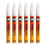 Molotow MO127211 One4All 127HS # 160 Signal White Ballpoint Pen – Pack of 6