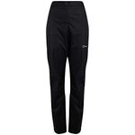 Berghaus Womens Deluge Breathable Overtrousers | Durable Comfortable Rain Pants Waterproof Trousers, Black 2.0, 12 EU