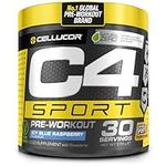 C4 Sport Pre Workout Powder ICY Blue Raspberry 30 Servings | Zero Sugar Pre Workout with Creatine Monohydrate 3.409g, Beta Alanine 1g, L Citrulline 0.55g, Caffeine 135g | Informed Sport Certified