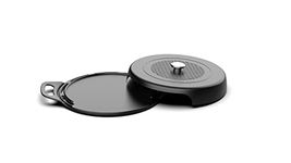 Cast Iron Pizza Pan Cooker and Veggie Stone for the BBQ – This Griddle Skillet Makes Perfect 9 Inch Pizzas on Your Barbeque! Also Use as a Cast Iron Stove Oven For Cooking Vegetables on the Grill Top!