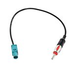 RED WOLF Fakra to Single DIN Male Aerial Antenna Lead Cable Adaptor Connector Compatible with Volkswagen Passat Golf Jetta, Fit BMW 1/3 / 5 Series for FM AM Aerial DAB Radio Wire Loom 12 Inch