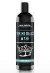 Viking Revolution - Mens Balls Wash for Men - Ballwash for Men - Mens Intimate Wash with Menthol, Vitamin B5 and Activated Charcoal - 10 Oz / 296 ml