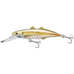 LIVE TARGET LiveTarget Cigar Minnow Jerkbait with 15'-20' Depth & #2/0 Hook, Pearl/Gold, 6"