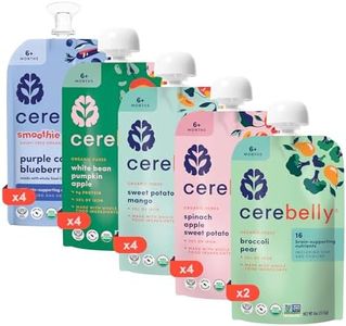 Cerebelly Organic Baby Food Pouches, Fan Favorite Variety Pack, No Added Sugar & Non-GMO, 4 oz, 18 Pack