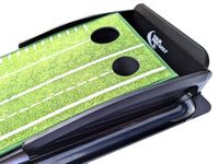 Tour Pro Golf Putting Mat Premium Crystal Velvet Putting Mat Training Aid 2 Holes and a Ball Return Perfect to Practice Putting Hole More Putts on the Course a Great Golf Gift (Black)