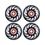 Rollerex Phaser 92A 54mm Skateboard Wheels (Steel Black (w/Bearings, spacers and washers), 54mm)