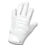 Football Gloves Receiver Gloves by WOLFIKK Sports, ArcPro 1.0 Series, Ultra Sticky Receiver Gloves, Enhanced Performance with porfessional Silicon Grip, White/XL