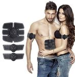 STHITI Battery Powered Body Mobile-Gym EMS Tummy Flatter, Weight loss Muscle Toning/Fitness Technology Kit 6 Pack Abs, Wireless Electro body massage Pad Portable Gym Trainer Stimulator Machine for Men/Women