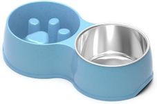 ZENO Dog Bowl | Dog Food Bowl | Slow Feeder Bowl | Puppy Bowls | Slow Feeding Bowl | Pet Bowl | Dishwasher Safe | Great for All Dogs | Non-Slip Base (Blue)