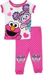 Sesame Street Elmo and Abby Cadabby Girls Pajamas (12 Months, Elmo Abby Pink)