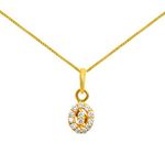 Joyalukkas Ratna Collections 22k (916) Yellow Gold and Swarovski Crystals Pendant