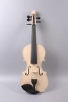 Vetimobato Handmade Unfinished Violin 4/4 Full Size Flame Maple Back Spruce Top White Violin Professional Luthier DIY Violin (5 String violin 4/4 include all the Violin Parts)