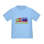 CafePress I'm The Big Brother Train Toddler T Shirt Cute Toddler T-Shirt, 100% Cotton Baby Blue