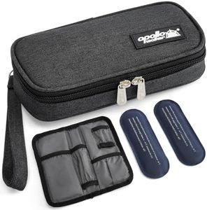 apollo walker Insulin Cooler Travel Case Diabetic Medication Cooler with Ice Packs and Insulation Liner insulin cooler travel case tsa approved