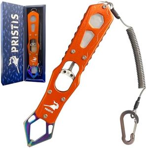 Pristis high Strength Fish Gripper, Stainless Steel Fish Holder with Lightweight Aluminum Alloy Handle, Fish Lip Grabber with Glow Module, Fishing Hook Remover Tool