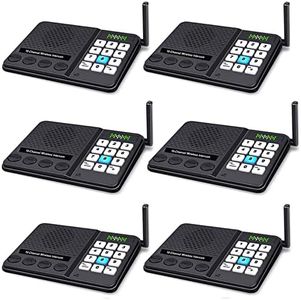 6 Pack Intercoms Wireless for Home - Room to Room Intercom System for House, Business, Office, Hotel - Long Range Home Communication System