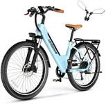 VELECTREC Electric Bike for Blue-with Mirror
