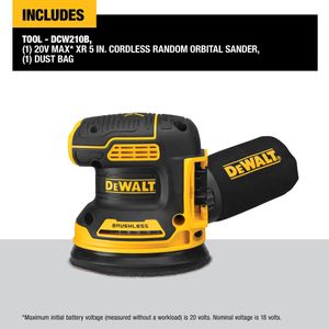 DEWALT 20V MAX Orbital Sander – Cordless Handheld Tool Only