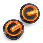 For KTM 1290 Super Adventure 2015-2020 1290Super Duke R Frame Hole Cover Caps Plug Decorative Frame Cap Motorcycle Accessories (Black&Gold)