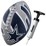 Franklin Sports NFL Dallas Cowboys Football - Youth Football - Mini 8.5" Rubber Football - Perfect for Kids - Team Logos and Colors!, Black, 70153F03Z