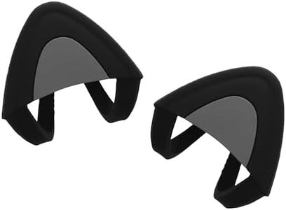 kwmobile Set 2 Orecchie da Gatto per Cuffie Compatibile con Overear Headphone - Orecchie Gatto per Arco Cuffie 2,5-3,8 cm - nero/grigio