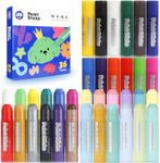 abby paint 36 Colors Tempera Paint Sticks Set, Quick-Drying & Washable, Non-Toxic Art Supplies for Kids, Artists, Classroom, Mess-Free Crafting on Paper, Wood, Glass