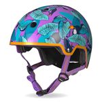 Micro Scooters | Bike/Scooter Printed Deluxe Children's Helmet | Cycling Accessories | Adjustable Headwear | Boys & Girls | 48-54cm | Toucan Purple