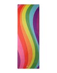 YOGA DESIGN LAB | The Combo Yoga Mat | 2-in-1 Mat+Towel | Eco Luxury | Ideal for Hot Yoga, Power, Bikram, Ashtanga, Sweat | Studio Quality | Includes Carrying Strap! (Rainbow, 3.5mm)