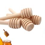 50 Pcs Honey Dipper Stick Mini Wooden Dispensing Collecting Kitchen Dining (8cm)