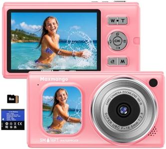 16FT Underwater Digital Camera, 4K 48MP 1500mAh Removable Battery 18X Zoom