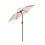 FLAME&SHADE 9 ft Outdoor Patio and Table Umbrella with Tilt - Beige