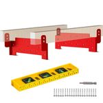 Zozen Chainsaw Mill Guide Rail Lumber Metal Brackets, 2 Pack Brackets with Level & Screws , Used for 2x4 Lumber and 3-36 inch Diameter Logs, Good Helper for Chainsaw Mill.