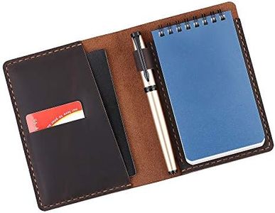 Leather Cover Compatible With Rite in the Rain Top Spiral Notebooks, Handmade Top Bound Notebook Cover For 3" x 5" Writing Pad Holder, Mini Pocket Notepad Holder - COFFEE