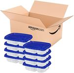 Ziploc Food Storage Meal Prep Containers Reusable for Kitchen Organization, Smart Snap Technology, Dishwasher Safe, Divided Rectangle, 8 Count