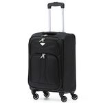 Flight Knight Lightweight 4 Wheel 800D Soft Case Suitcase Robust Anti Crack Cabin Carry On Hand Luggage Approved for Over 100 Airlines Including easyJet, BA & Many More!