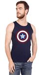 BASE 41 Men's Cotton Sleeveless T-Shirt Navy Blue