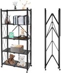 5 Tier Folding Shelf with Wheels,Me