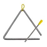 TRIXES 7-inch Musical Instrument Triangle – Play Alongside Percussion Instruments like the Drum, Bells, Xylophone, Maracas, Glockenspiel – Suitable for Adults, Kids and Toddlers - Childrens Toy Set