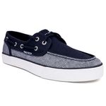 Nautica Men's Lace-Up Boat Shoe,Two-Eyelet Casual Loafer, Fashion Sneaker-Galley, Navy Mix, 9.5